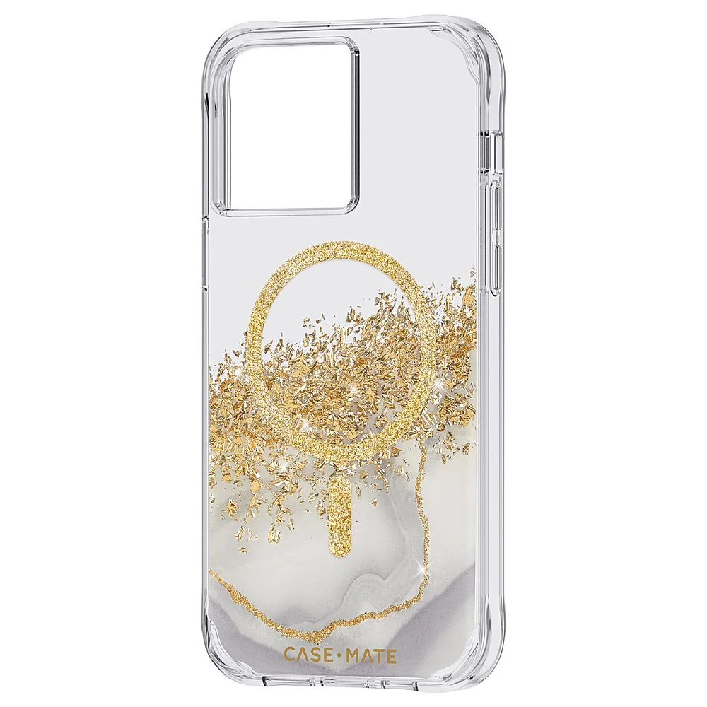 Case-Mate Antimicrobial Hardshell Case (MagSafe) - Karat Marble - iPhone 14 Pro Max - Image 3