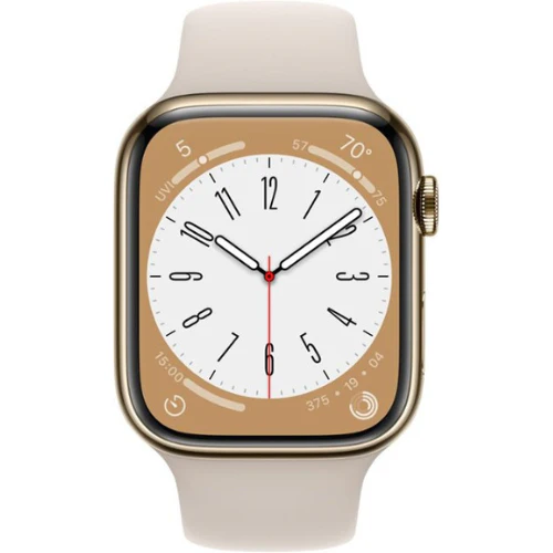 Apple Watch Series 8 45MM (GPS + Cellular) - Gold Stainless Steel - Image 2