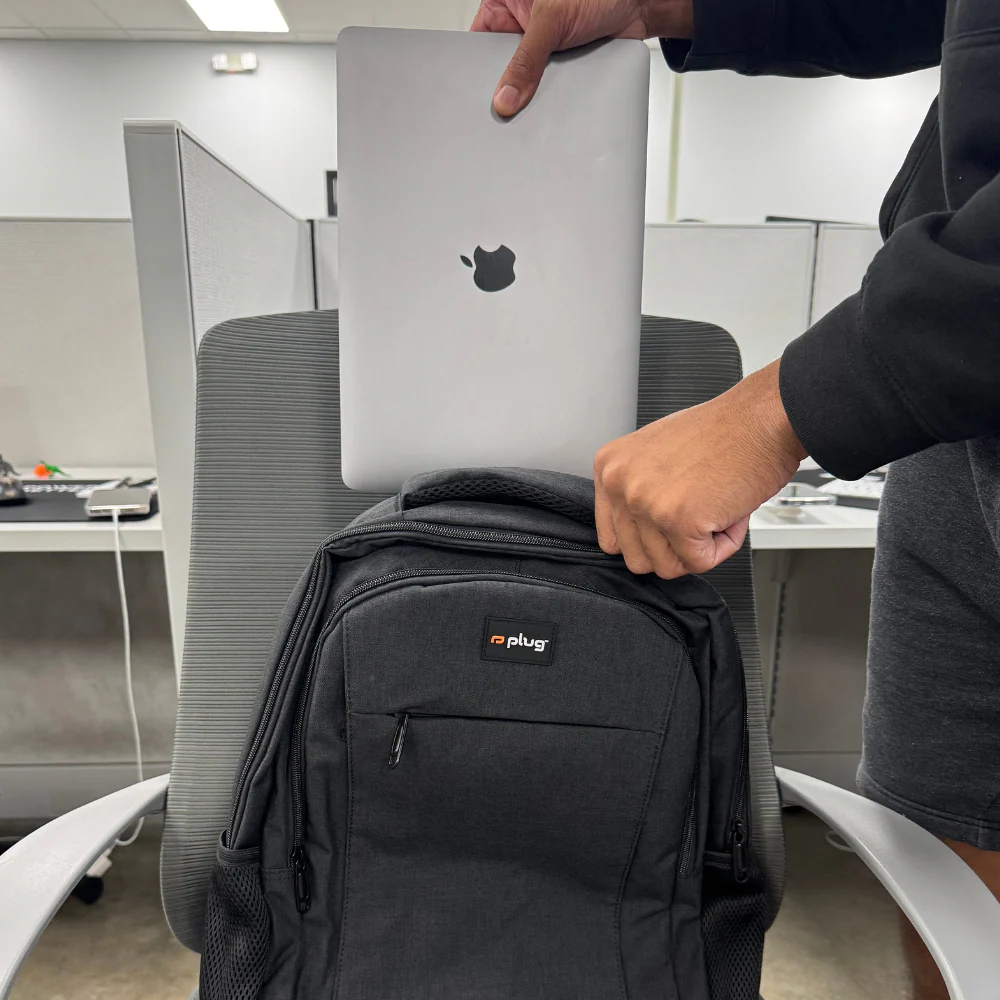 Plug Lightweight Casual Laptop Backpack with USB Charging Port - Image 3