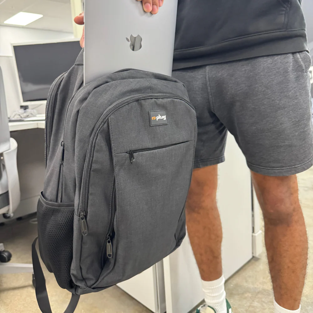 Plug Lightweight Casual Laptop Backpack with USB Charging Port - Image 5