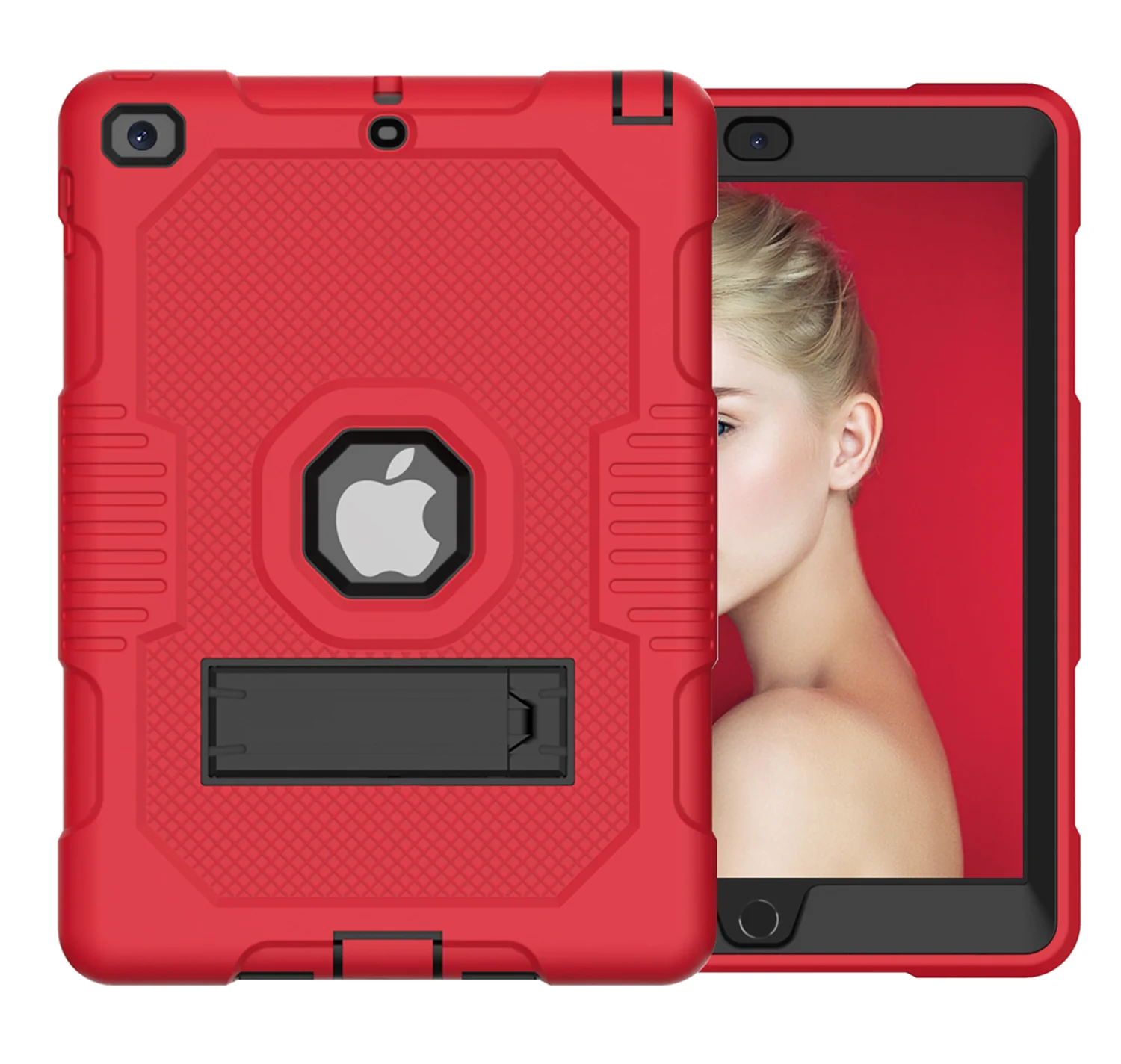 Protective Rugged iPad Case for (10.2-Inch, For iPad 7th, 8th, 9th Gen) - Kickstand Included - Image 2