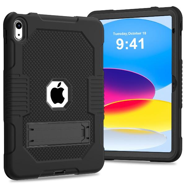 Protective Rugged iPad Case for (10.9-Inch, For iPad 10th Gen) - Kickstand Included - Image 2