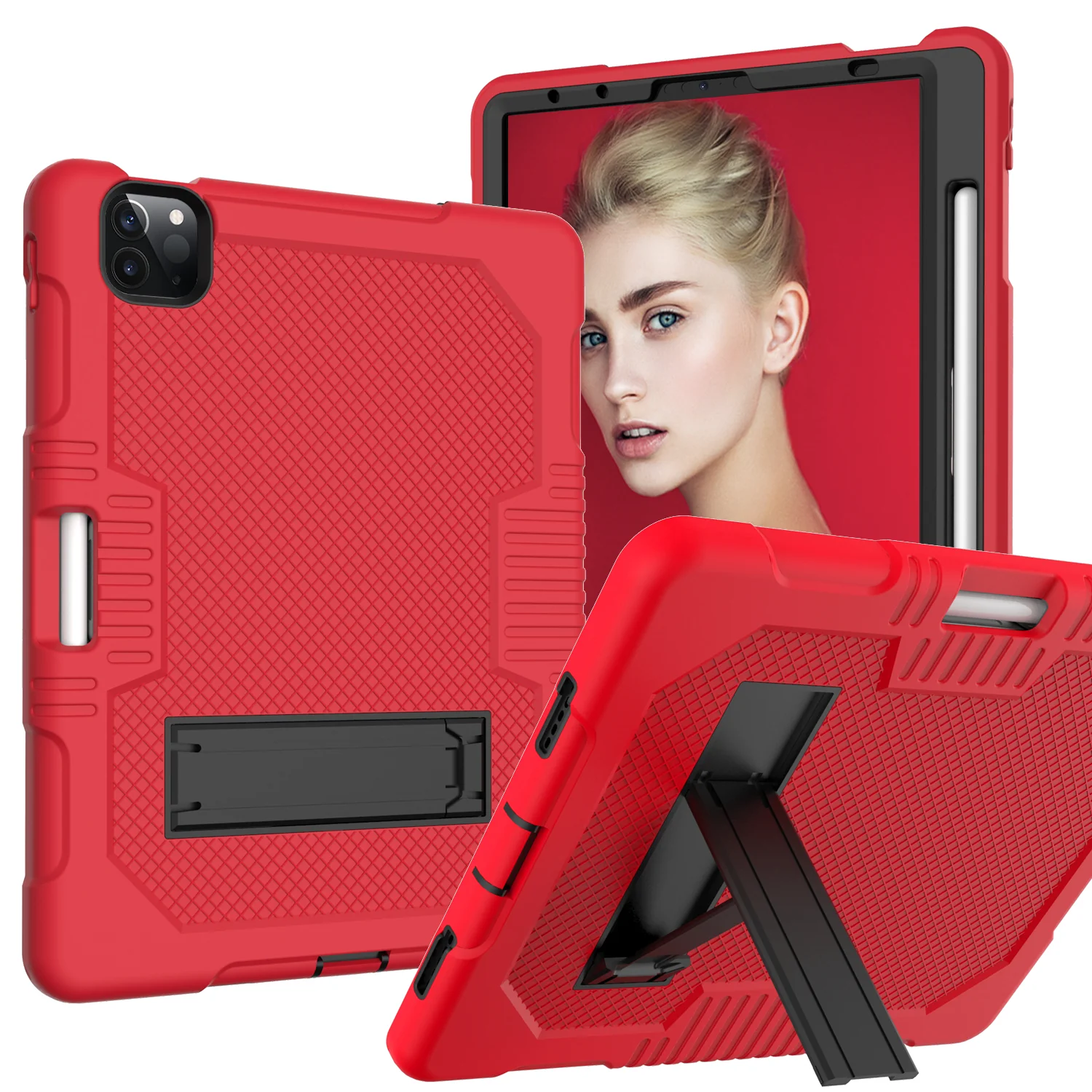 Protective Rugged iPad Case for (10.9-Inch, For iPad Air 4 and 11 inch iPad Pro) - Kickstand Included - Image 5